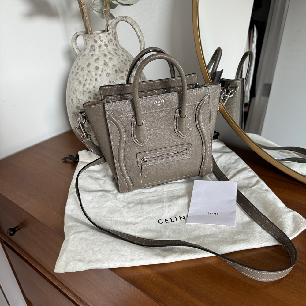 Celine NANO LUGGAGE BAG 
SOURIS crossbody bag